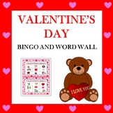 Valentine's Day Bingo Game and Word Wall
