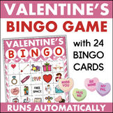Valentine's Day Bingo Game Party Activity Kindergarten 1st