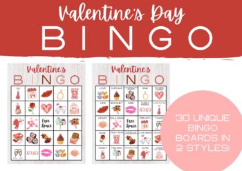 Valentine's Day Bingo | Love Bingo | Holiday Bingo | See Preview