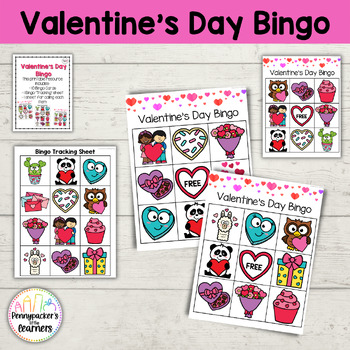 Valentine's Day Bingo -- Preschool | PreK | Kindergarten | TPT