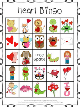 Valentine's Day Bingo by TNBCreations | Teachers Pay Teachers