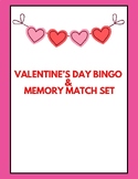 Valentine's Day Bingo and Memory Match Game Set