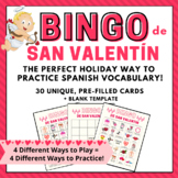 Valentine's Day Bingo in Spanish  Bingo de San Valentín  L