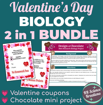 Preview of Valentine's Day Biology 2 in 1 Bundle