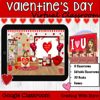 Preview of Valentine's Day Bitmoji Virtual Classroom (Bundle): Books & Activities