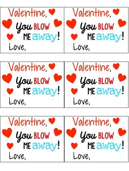 Valentine's Day Blow Pop Tag by Elementary on the Edge | TpT