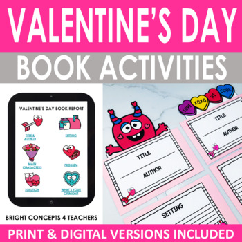 Preview of Valentine's Day Book Activities DIGITAL and PRINTABLE