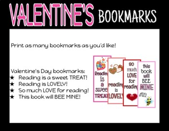 Preview of Valentine's Day Bookmarks