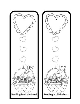 Preview of Valentine's Day - Bookmarks - Reading is all the buzz!