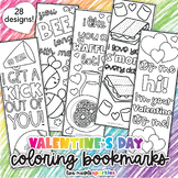Valentine's Day Bookmarks to Color Coloring Page Printable