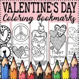 Valentine's Day Bookmarks to Color | Valentine’s Day Color