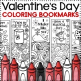 Valentine's Day Bookmarks to Color | Valentine's Day Color