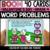 Valentine's Day Boom 2-Step Word Problems Gr. 4 - Digital