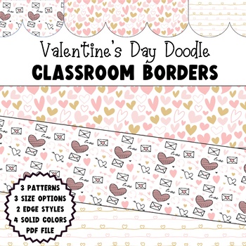 Preview of Valentine's Day Borders | No prep borders | fun classroom valentines decor