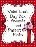 Valentine's Day Box Awards and Parent Note