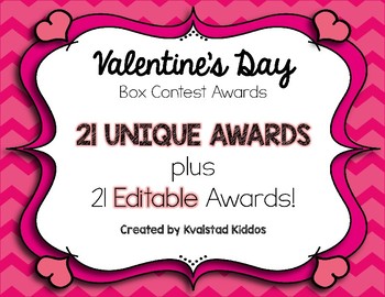 Preview of Valentine's Day Box Contest Awards