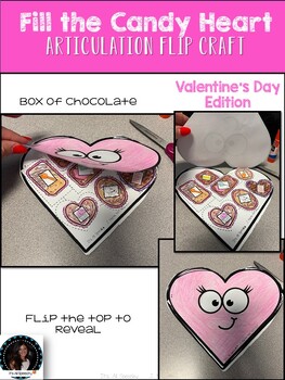 Preview of Valentine's Day Box of Chocolate Articulation Flip Craft