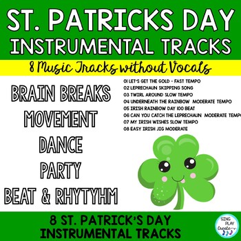 Preview of St. Patrick's Day Brain Break, Music & Movement Instrumental Background Tracks