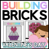 Valentine's Day Brick Building Mats & Task Cards: Math & R