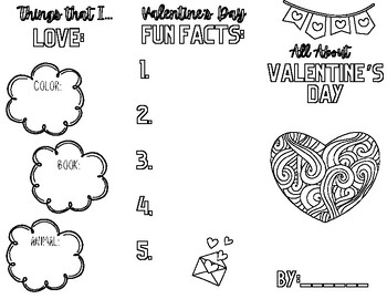 Preview of Valentine's Day Brochure | Interactive Valentine History & Around the World