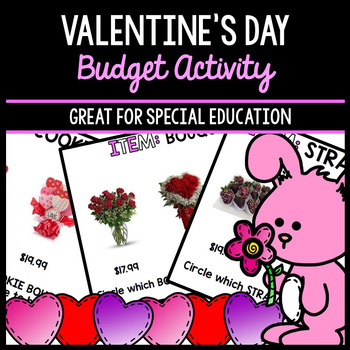 Preview of Valentine's Day Budget - Special Education - Shopping - Life Skills - Money