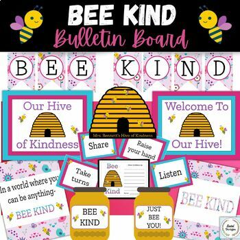 Valentine's Day Bulletin Board- Bee Kind Bulletin Board- Bee Theme