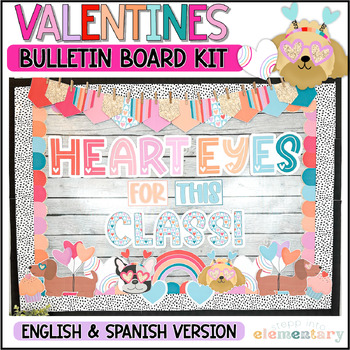 Preview of Valentine's Day Bulletin Board Kit | Trendy Valentines Decor | February Decor