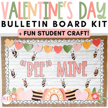 Preview of Valentine's Day Bulletin Board Kit | Valentine's Day Bee Activity