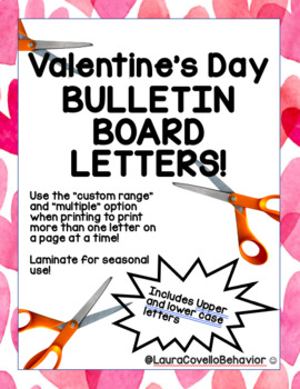 Preview of Valentine's Day Bulletin Board Letters