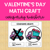 Valentine's Day Bulletin Board Math Craft: Comparing Numbe