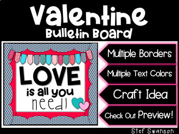 Preview of Valentine's Day Bulletin Board Packet