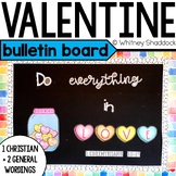 Valentine's Day Bulletin Board Set for February With 3 Wor