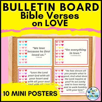 Preview of Valentine's Day Bulletin Board Set for the Christian Classroom