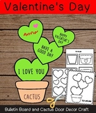 Valentine's Day Bulletin Board and Cactus Door Decor Craft