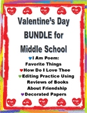 Valentine's Day Bundle 6-8 ELA  Poems and Editing Practice