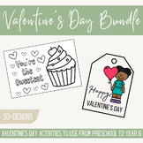 Valentine's Day Bundle - Cards, Colouring Sheets, Gifts, T