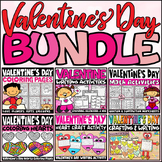 Valentine's Day Bundle: Coloring Pages, Math Fun, Writing 