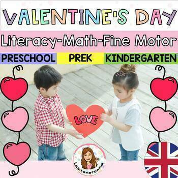 Preview of Valentine's Day Bundle. February. Literacy. Math. Fine Motor. Morning tubs