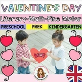 Valentine's Day Bundle. February. Literacy. Math. Fine Mot