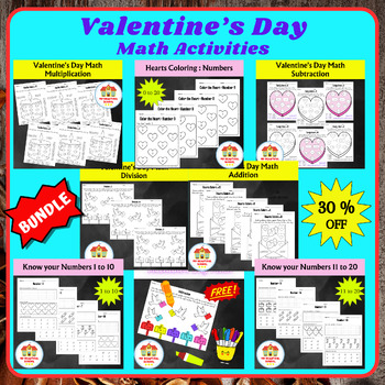Preview of Valentine's Day Bundle | Math Activities