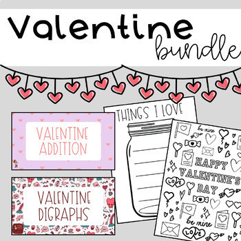 Preview of Valentine's Day Bundle ~ Print and Digital Resources