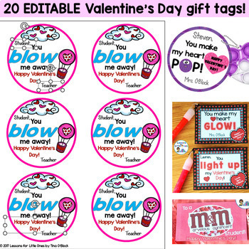 Valentine's Day Student Gift Ideas & Gift Tags - Lessons for Little Ones by  Tina O'Block