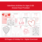Valentine's Day Bundle, Valentine's Day Activities and Wor