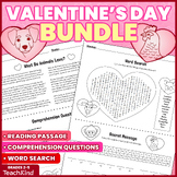 Valentine's Day Bundle: 'What Do Animals Love?' Reading Pa