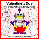 Valentine's Day Bundle for First Grade | Math and Literacy