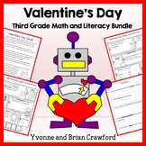 Valentine's Day Bundle for Third Grade | Math and Literacy
