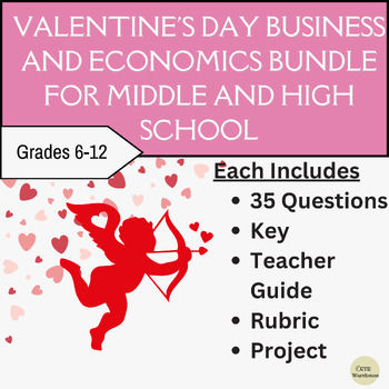 Preview of Valentine's Day Business and Economics Bundle for Middle and High School