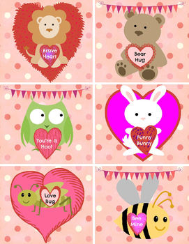 Preview of Valentine's Day CARDS for your students - cards are in Word - 8.5"x11"