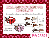 Valentine's Day CVC Real and Nonsense Word Sort Chocolate