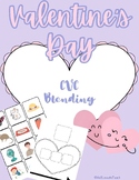 Valentine's Day CVC Sound Blending Mats with cards center 